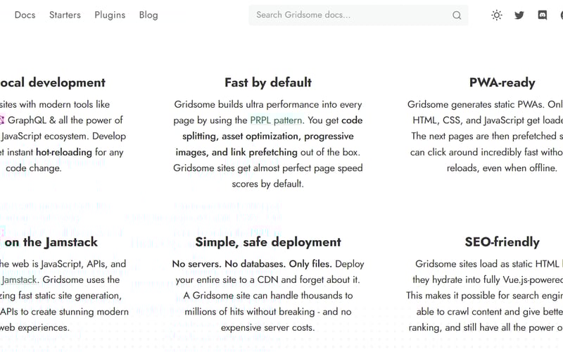 Gridsome screenshot 1