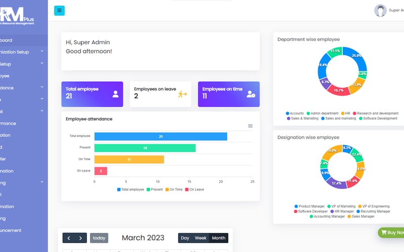 HRMplus screenshot 2