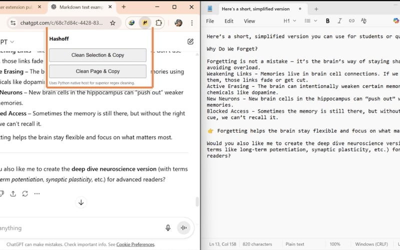 Hashoff - Markdown Cleaner screenshot 3