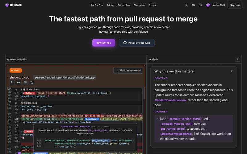 Haystack screenshot 1