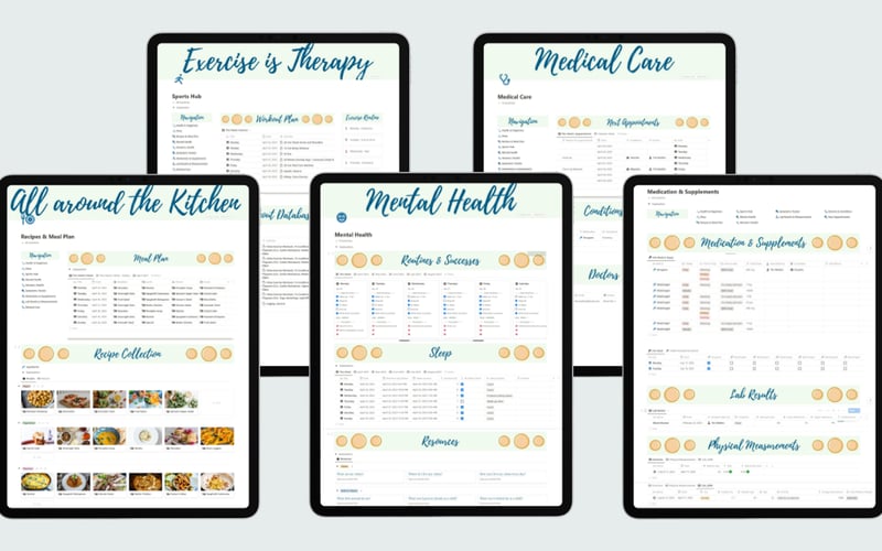 Health & Happiness Notion Template screenshot 2