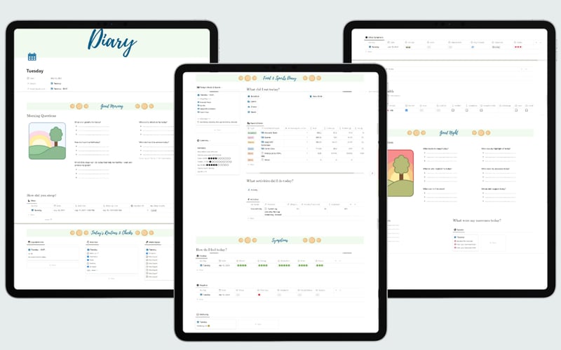 Health & Happiness Notion Template screenshot 3