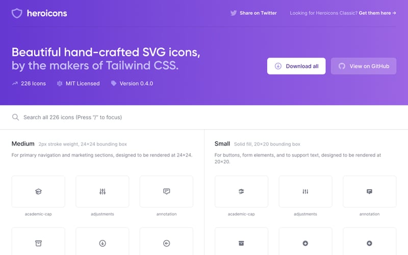 Heroicons screenshot 1