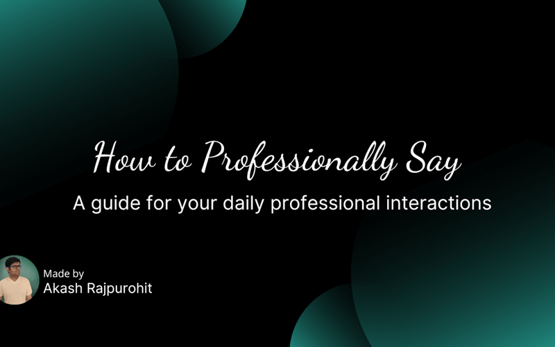 How to professionally say screenshot 1