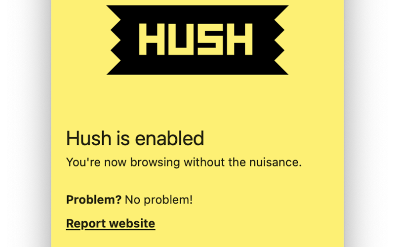 Hush for Safari screenshot 2