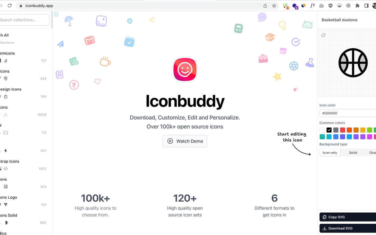 Icon buddy preview