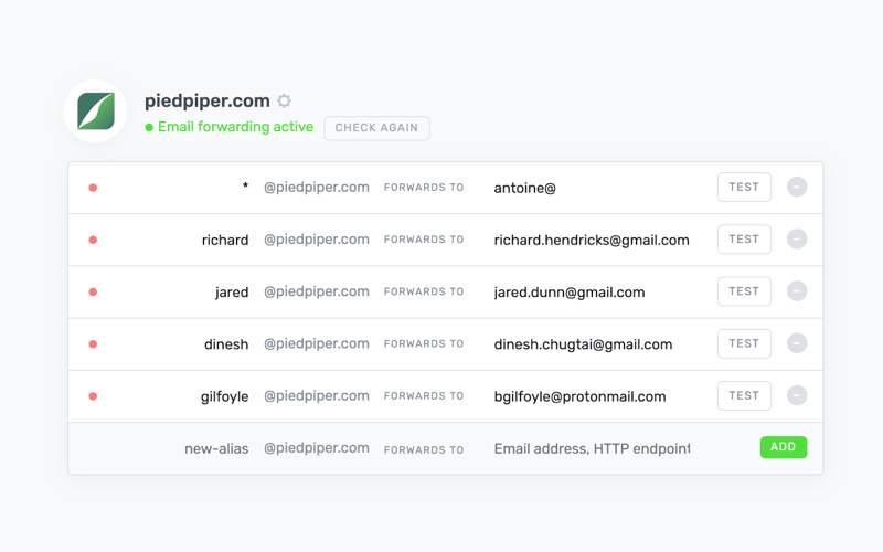 ImprovMX screenshot 1