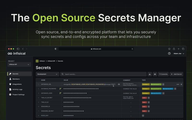 Infisical screenshot 1
