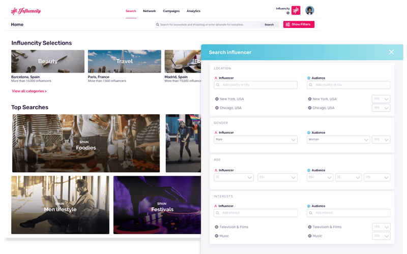 Influencity screenshot 1