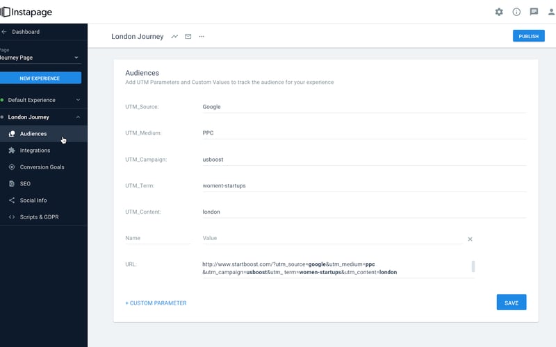 Instapage screenshot 1
