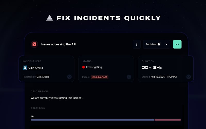 Instatus screenshot 2