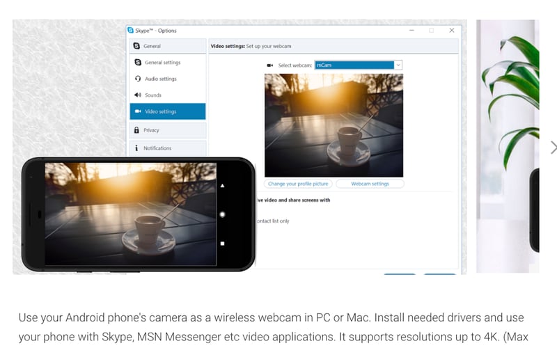 Iriun Webcam screenshot 3