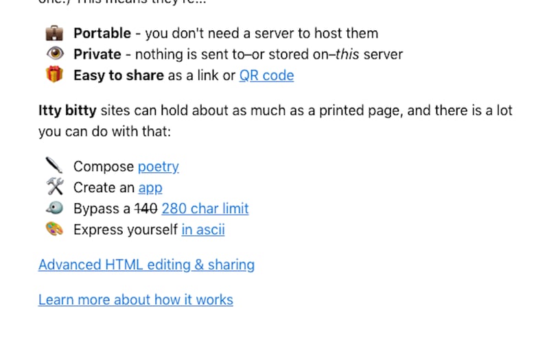 Itty bitty screenshot 1