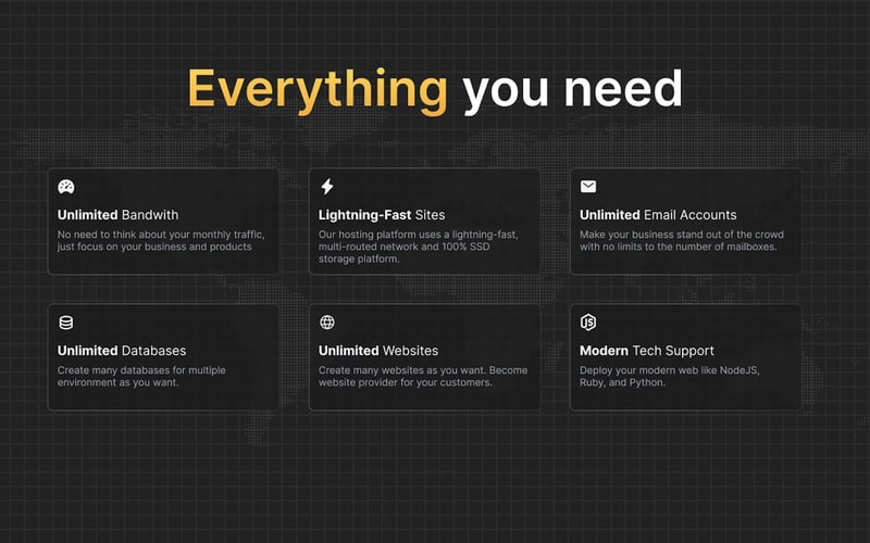 JustAHost screenshot 2
