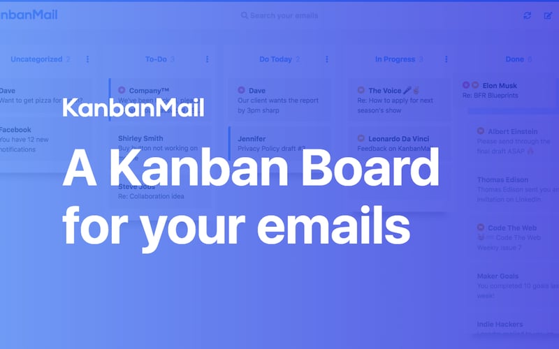 KanbanMail screenshot 1
