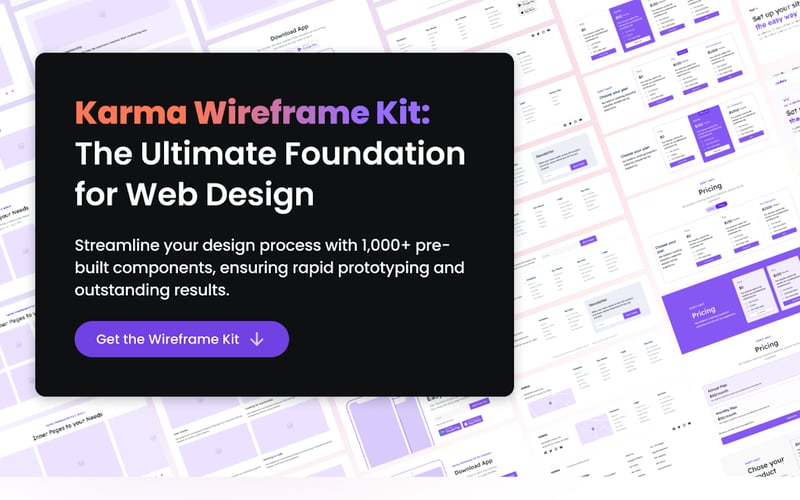 Karma Wireframe Kit screenshot 2