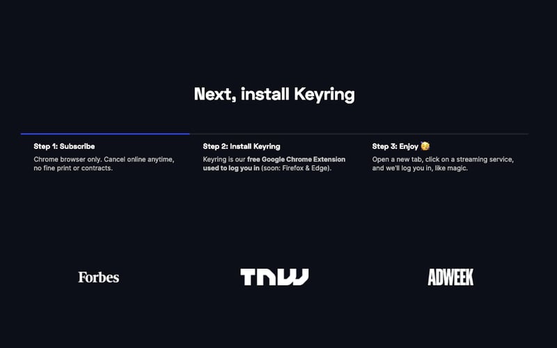 Keyring screenshot 2