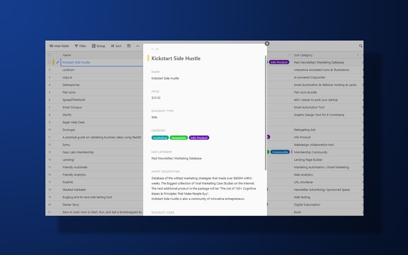 Kickstart Side Hustle Newsletter screenshot 3