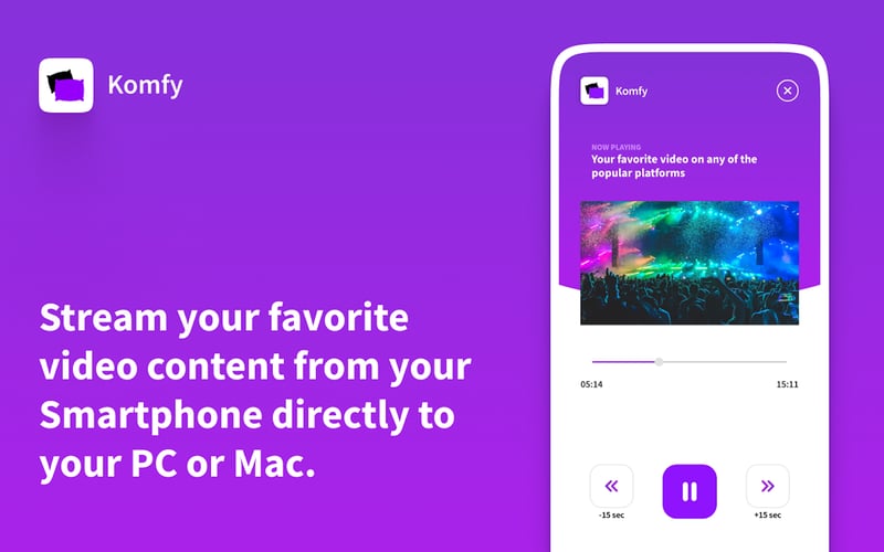 Komfy: Couch streaming screenshot 1