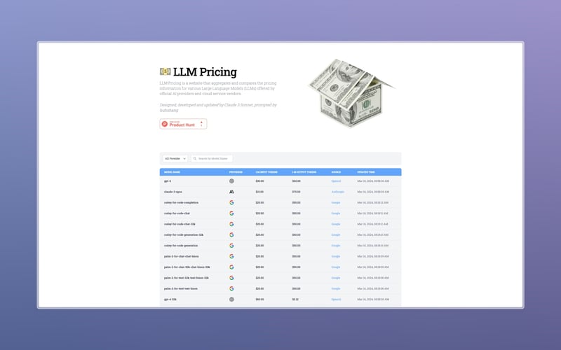 LLM Pricing screenshot 1