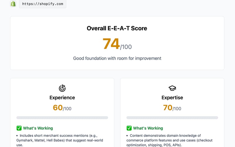 LLM SEO EEAT screenshot 2