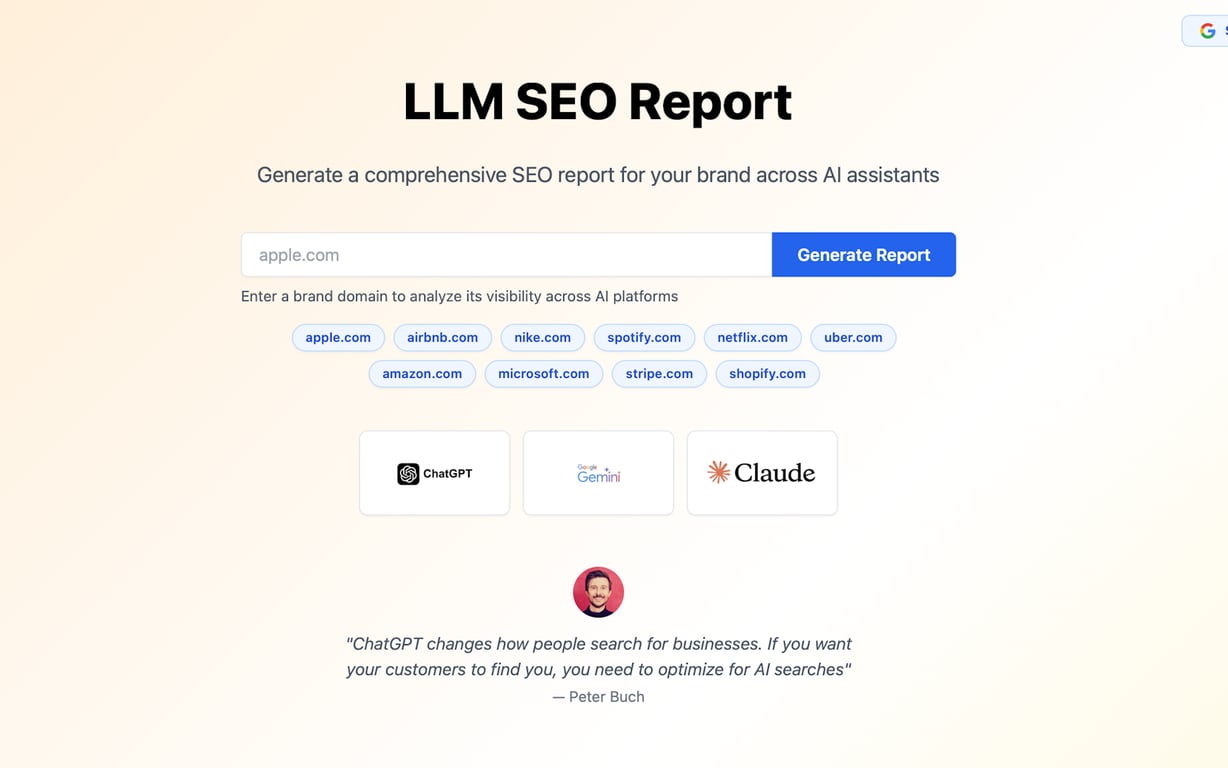 LLM SEO Report preview
