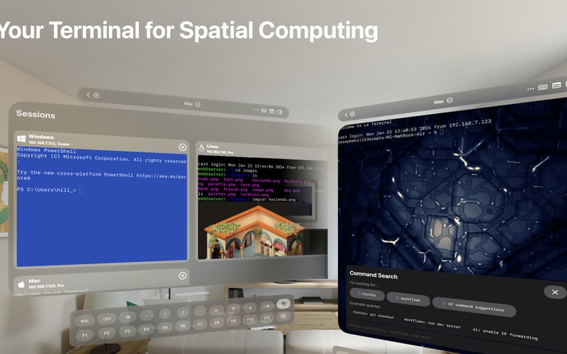 La Terminal - SSH Client for Vision Pro screenshot 1