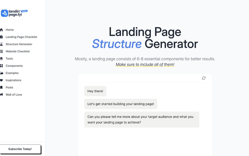 Landing Page Checklist screenshot 1