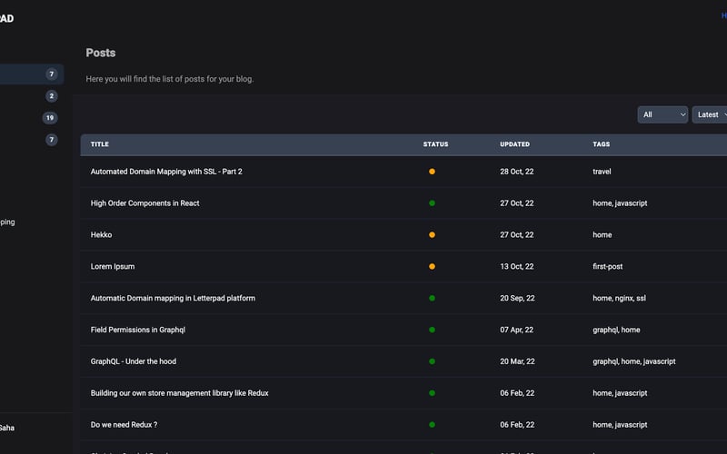 Letterpad screenshot 1