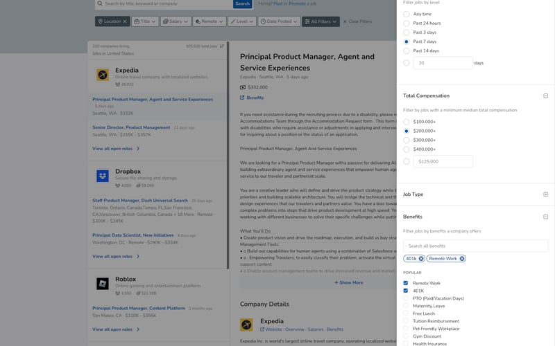 Levels.fyi screenshot 2