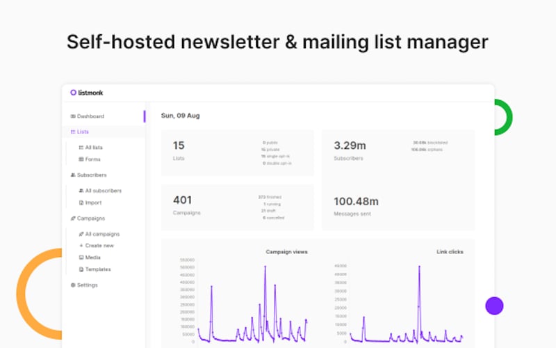 Listmonk screenshot 1