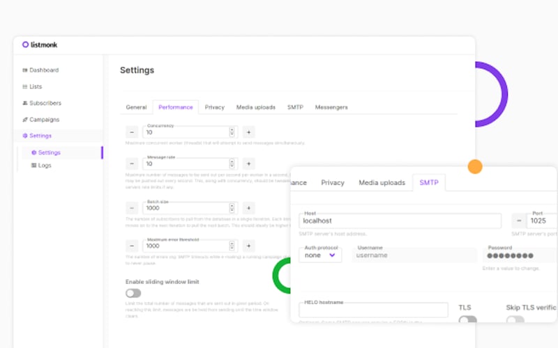 Listmonk screenshot 2