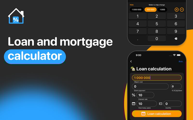 Loan and mortgage: calculator screenshot 1