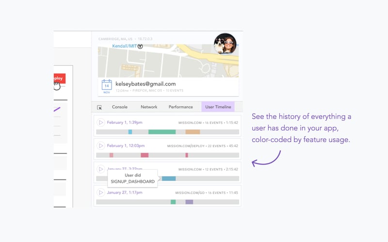LogRocket screenshot 2