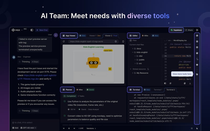 MGX (MetaGPT X) screenshot 3