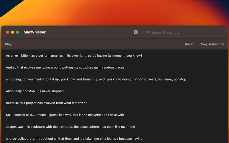 MacWhisper screenshot 2