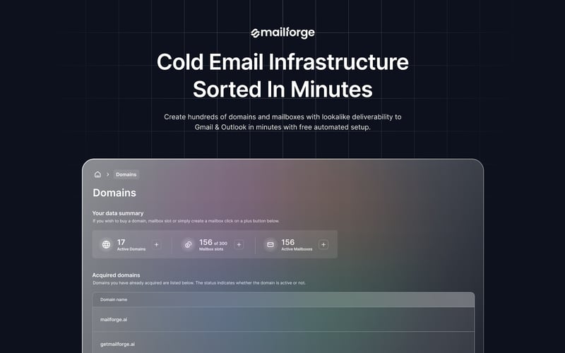 Mailforge screenshot 1