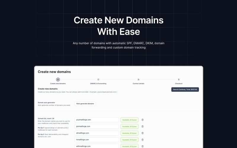 Mailforge screenshot 2