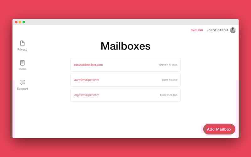 Mailper screenshot 1