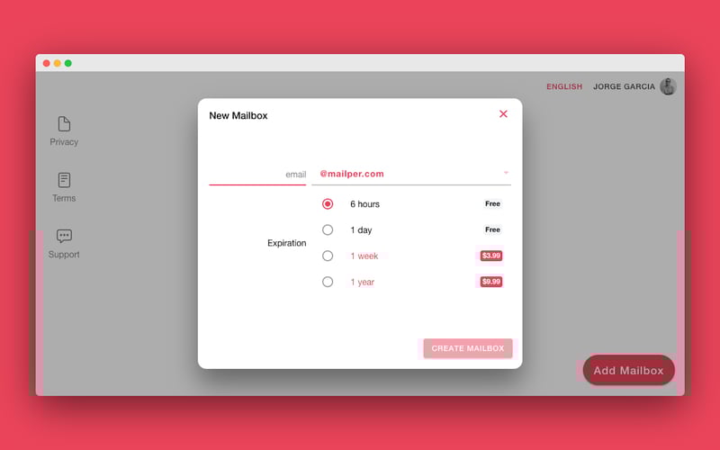 Mailper screenshot 2