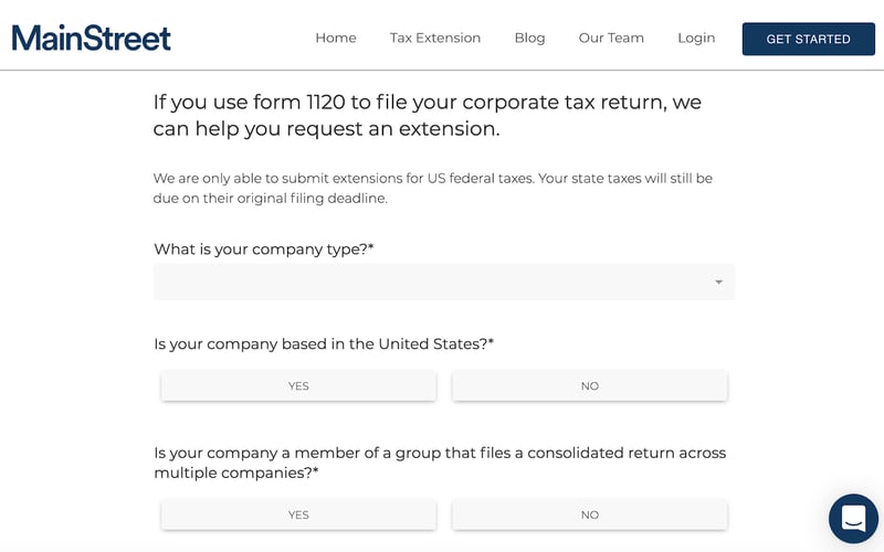 MainStreet: 1 Min Tax Extension screenshot 2