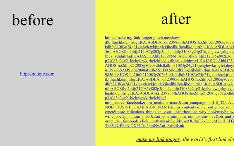 Make My Link Longer screenshot 1