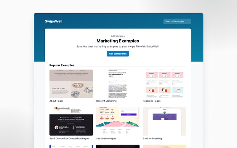 Marketing Examples by SwipeWell screenshot 1