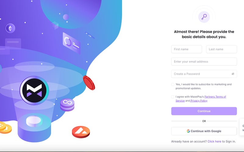MaxelPay - No KYC Crypto Payment Gateway screenshot 1