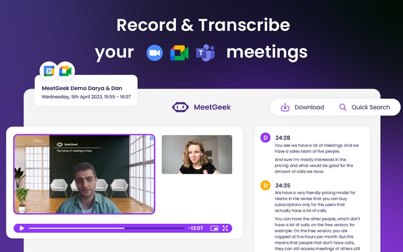 MeetGeek screenshot 1