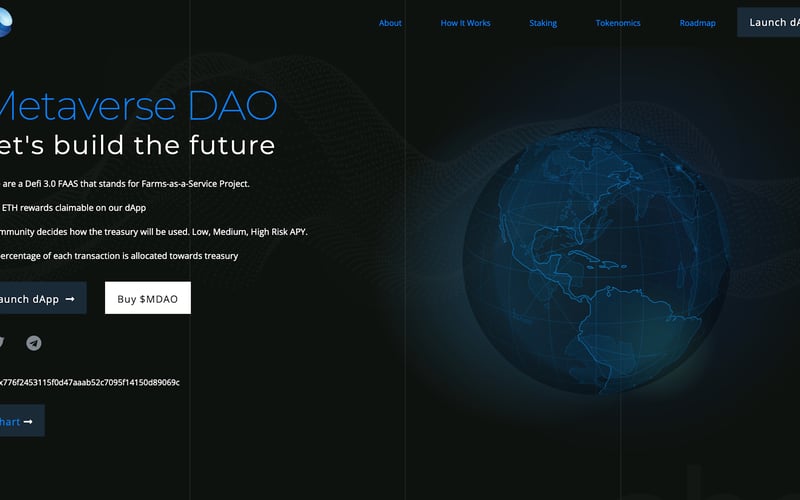 Metaverse DAO screenshot 1