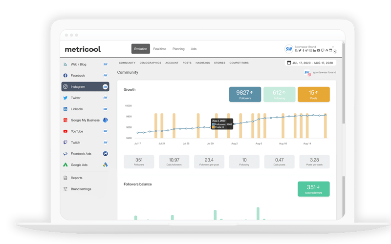 Metricool screenshot 2