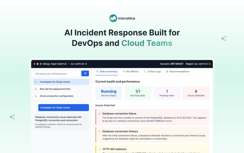 Microtica AI Incident Investigator screenshot 1