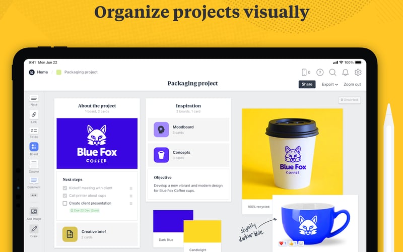 Milanote screenshot 3