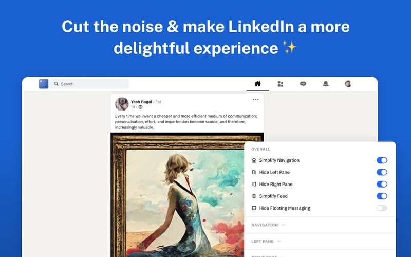 Minimal Theme for LinkedIn screenshot 2